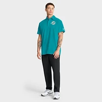 Men's Nike Aqua Miami Dolphins Sideline Woven Dri-FIT Polo