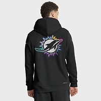 Men's Nike Black Miami Dolphins 2025 NFL Crucial Catch Sideline Standard Issue Dri-FIT Hoodie