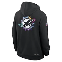 Men's Nike Black Miami Dolphins 2025 NFL Crucial Catch Sideline Standard Issue Dri-FIT Hoodie