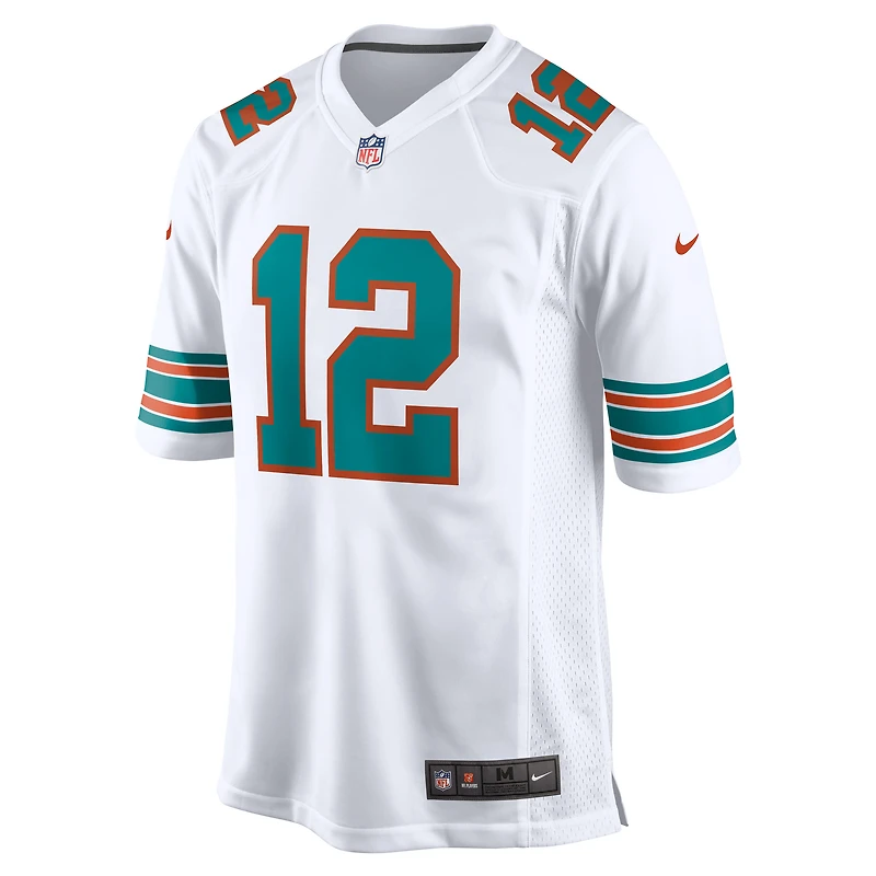 Maillot de joueur retraité Nike Bob Griese pour hommes, blanc, Miami Dolphins