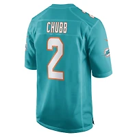 Men's Nike Bradley Chubb Aqua Miami Dolphins Game Player Jersey