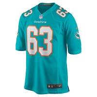 Maillot de match l'équipe Nike Chasen Hines Aqua Miami Dolphins pour hommes