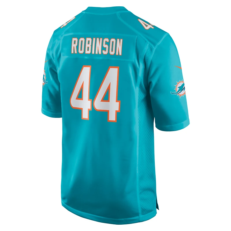 Maillot de jeu Nike Chop Robinson Aqua Miami Dolphins 2024 NFL Draft pour homme
