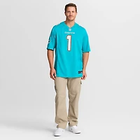 Men's Nike Chris Johnson Aqua Miami Dolphins 2026 NFL Draft First Round Pick No. 27 Team Game Jersey