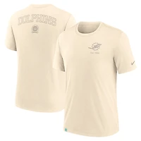 Men's Nike Cream Miami Dolphins Glory Tri-Blend T-Shirt