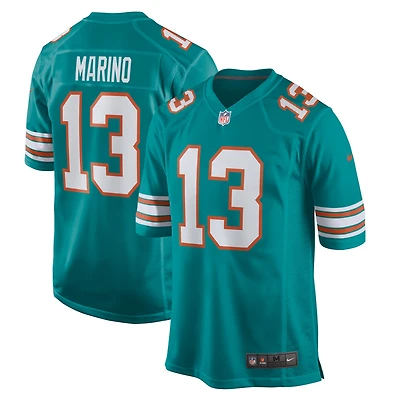 Maillot de joueur retraité Nike Dan Marino Aqua Miami Dolphins pour homme