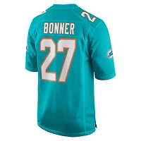 Men's Nike Ethan Bonner  Aqua Miami Dolphins Game Jersey