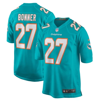 Maillot de match Nike Ethan Bonner Aqua Miami Dolphins pour homme