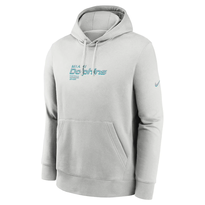 Men's Nike Gray Miami Dolphins Edge Pack French Terry Club Pullover Hoodie