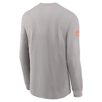 Men's Nike Gray Miami Dolphins Sideline Dri-FIT Long Sleeve T-Shirt
