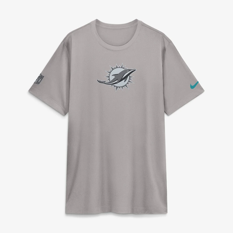 Men's Nike Gray Miami Dolphins Sideline Lead The Charge Legend Dri-FIT T-Shirt