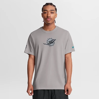 Men's Nike Gray Miami Dolphins Sideline Lead The Charge Legend Dri-FIT T-Shirt