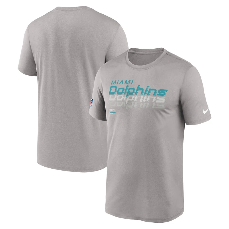 Men's Nike Gray Miami Dolphins Sideline Legend Dri-FIT T-Shirt