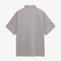 Veste d'entraîneur Nike grise Miami Dolphins Sideline à manches courtes et fermeture éclair au quart pour homme