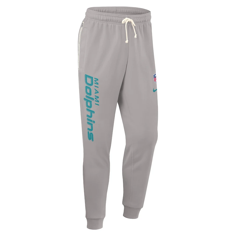 Men's Nike Gray Miami Dolphins Sideline Standard Issue Ground Game Dri-FIT Taper Pants