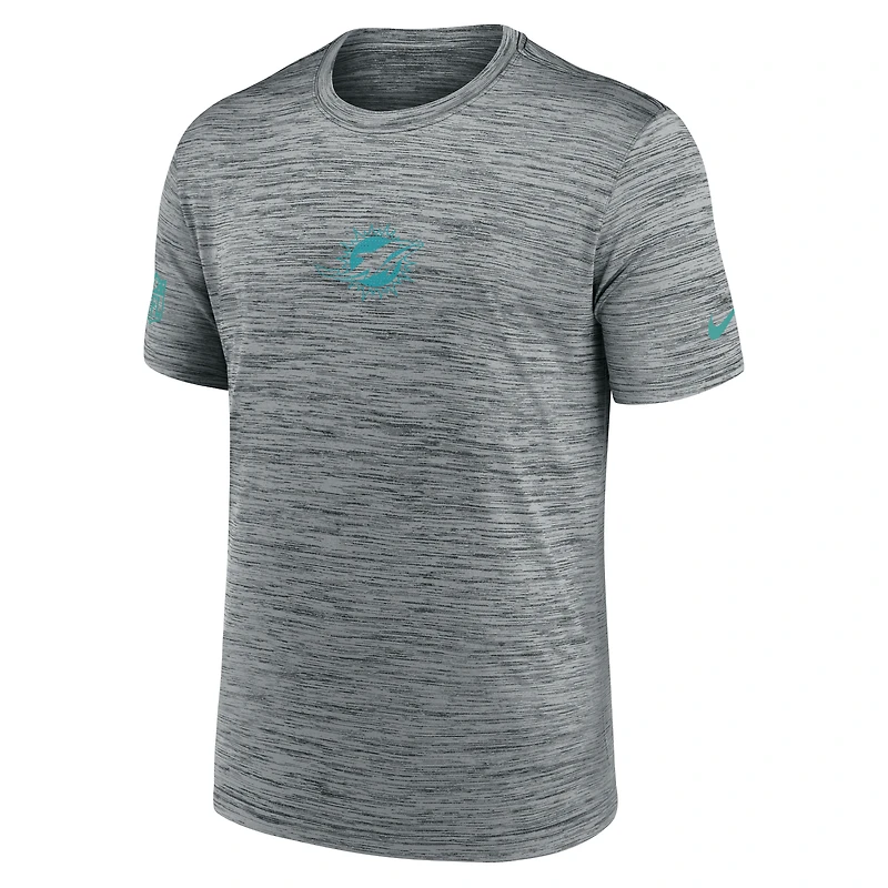 Men's Nike Gray Miami Dolphins Sideline Velocity Dri-FIT T-Shirt
