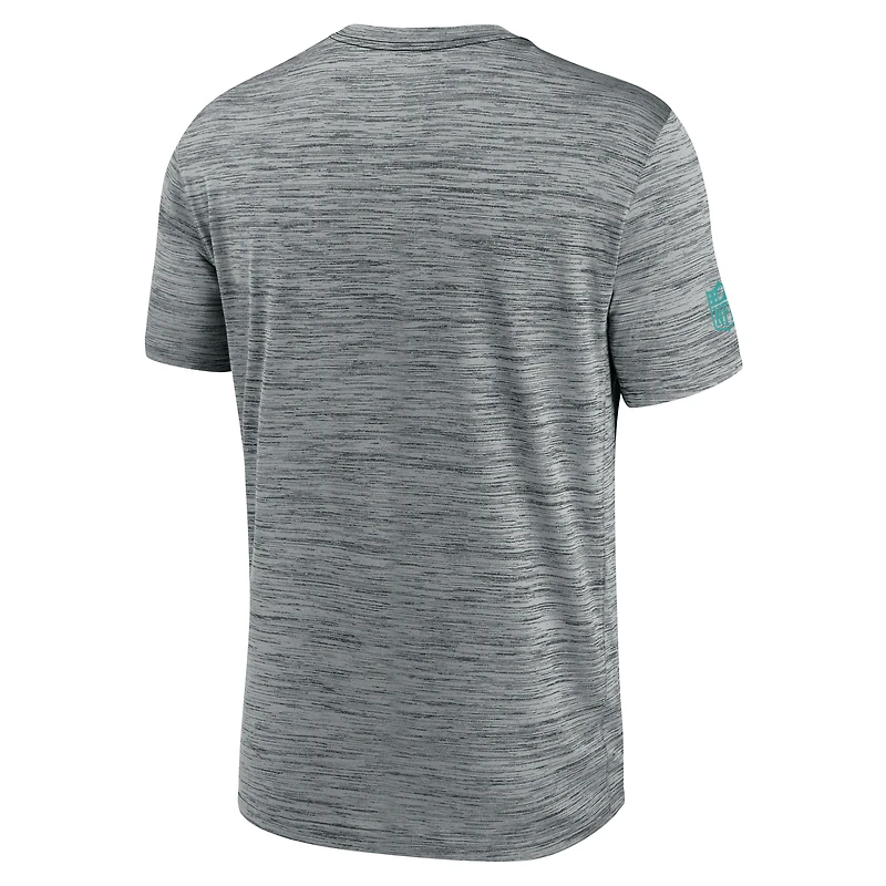 T-shirt Nike gris Miami Dolphins Sideline Velocity Dri-FIT pour homme