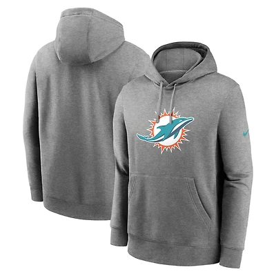 Sweat à capuche Nike gris chiné avec logo du club Primetime des Dolphins de Miami pour homme