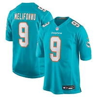 Maillot Nike Ifeatu Melifonwu Aqua pour homme, équipe des Dolphins de Miami
