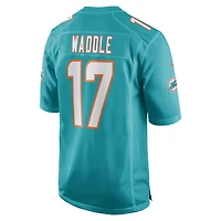 Men's Nike Jaylen Waddle Aqua Miami Dolphins Game Player Jersey