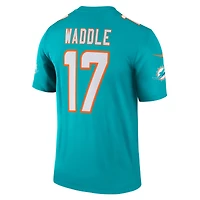 Men's Nike Jaylen Waddle Aqua Miami Dolphins Legend Player Performance Top