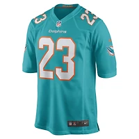 Maillot de joueur Nike Jeff Wilson Jr. Aqua Miami Dolphins pour homme