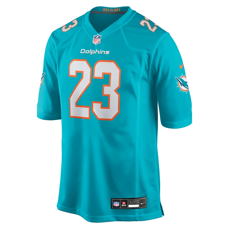 Men's Nike Jeff Wilson Jr. Aqua Miami Dolphins Game Player Jersey