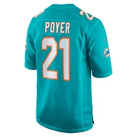 Maillot de match Nike Jordan Poyer Aqua Miami Dolphins pour homme
