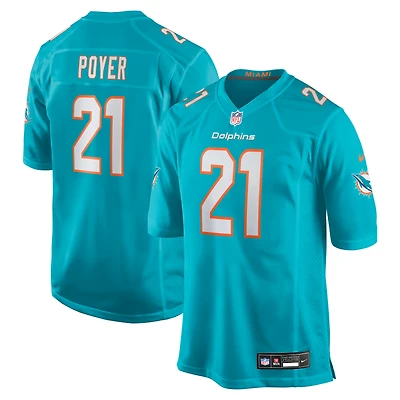 Maillot de match Nike Jordan Poyer Aqua Miami Dolphins pour homme