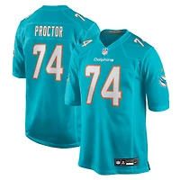 Maillot de match Nike Kayden Proctor Aqua Miami Dolphins, choix n° 12 du premier tour la draft NFL 2026