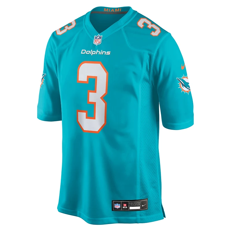 Maillot Nike K.J. Britt Aqua pour homme des Dolphins de Miami