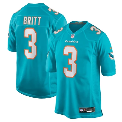 Maillot Nike K.J. Britt Aqua pour homme des Dolphins de Miami