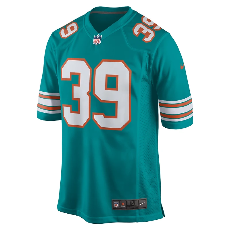 Maillot de joueur retraité Nike Larry Csonka Aqua Miami Dolphins pour hommes