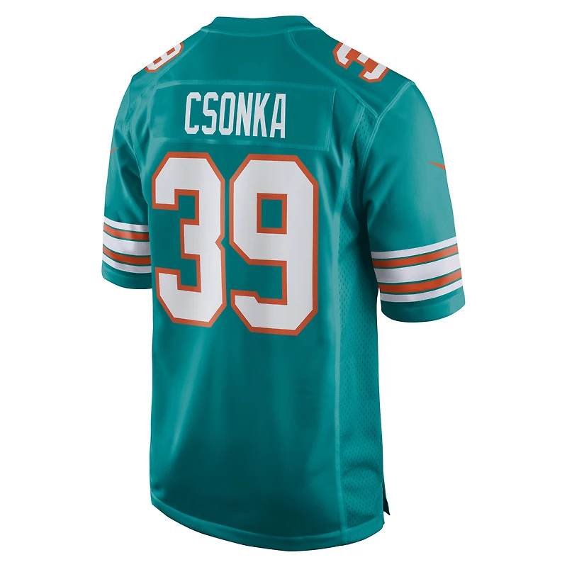 Maillot de joueur retraité Nike Larry Csonka Aqua Miami Dolphins pour hommes