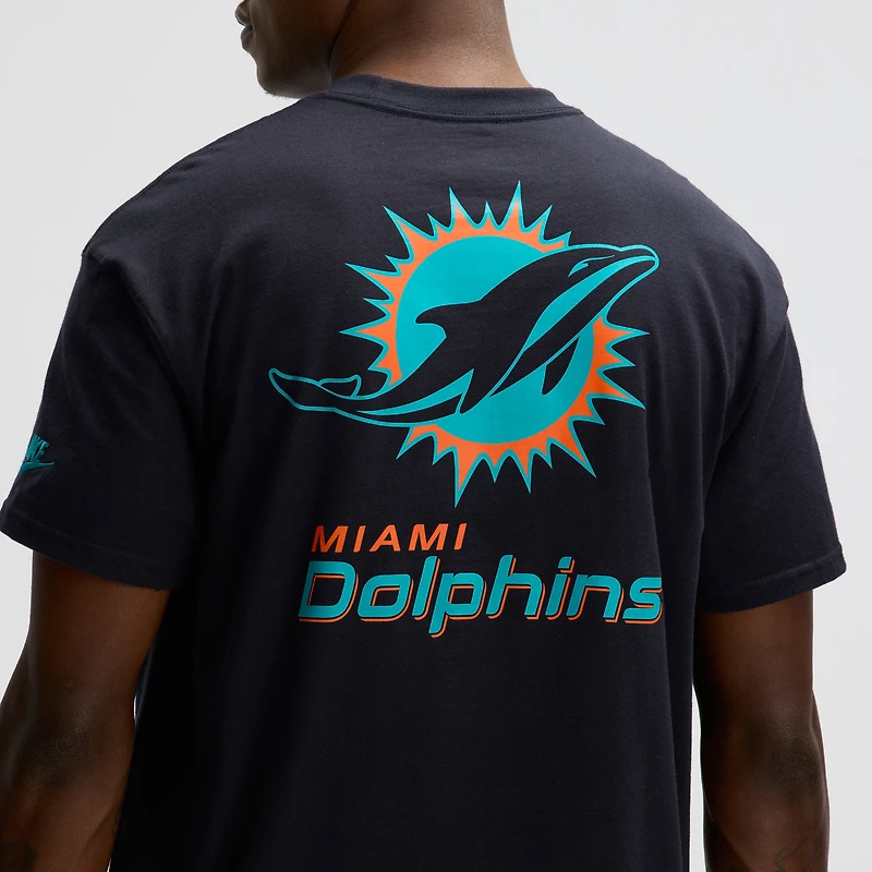 T-shirt Nike Pitch Blue pour homme, collection Rivalries 2025 des Dolphins de Miami, Essential Max90
