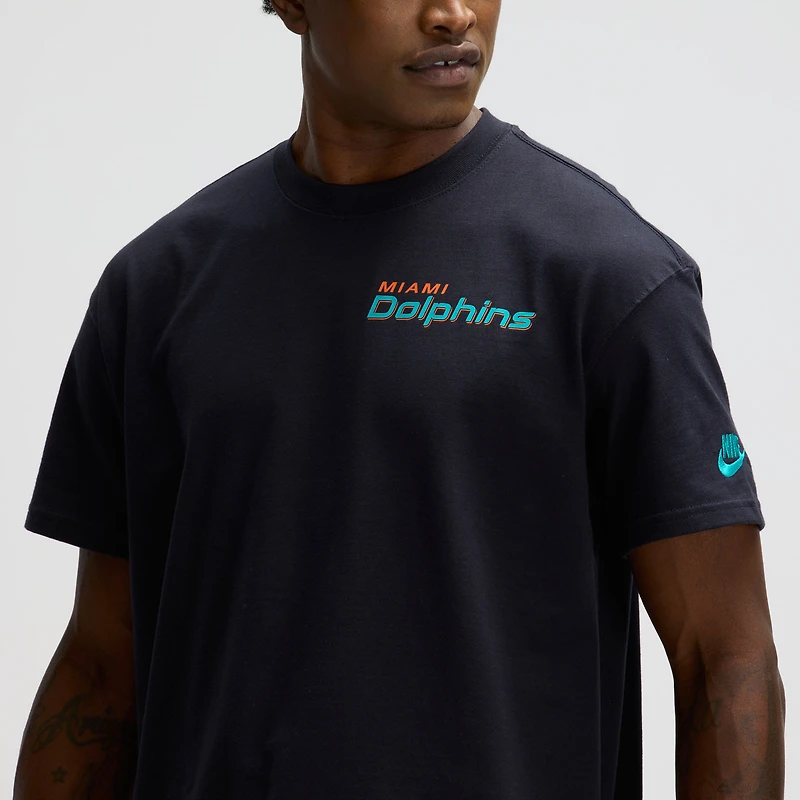 T-shirt Nike Pitch Blue pour homme, collection Rivalries 2025 des Dolphins de Miami, Essential Max90