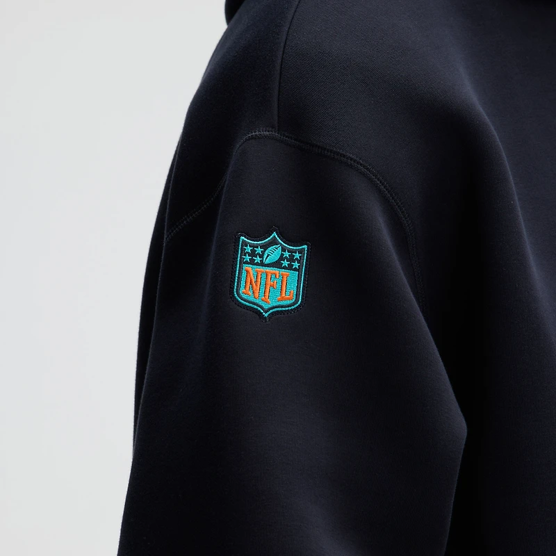 Men's Nike Pitch Blue Miami Dolphins 2025 Rivalries Collection Oversized Tech Fleece Hoodie