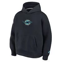 Men's Nike Pitch Blue Miami Dolphins 2025 Rivalries Collection Oversized Tech Fleece Hoodie