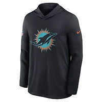 T-shirt à capuche et manches longues Nike Pitch Blue Miami Dolphins 2025 Rivalries Collection Sideline Dri-FIT pour homme