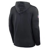 T-shirt à capuche et manches longues Nike Pitch Blue Miami Dolphins 2025 Rivalries Collection Sideline Dri-FIT pour homme