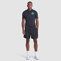 Men's Nike  Pitch Blue Miami Dolphins 2025 Rivalries Collection Sideline Victory Striped Dri-FIT Polo