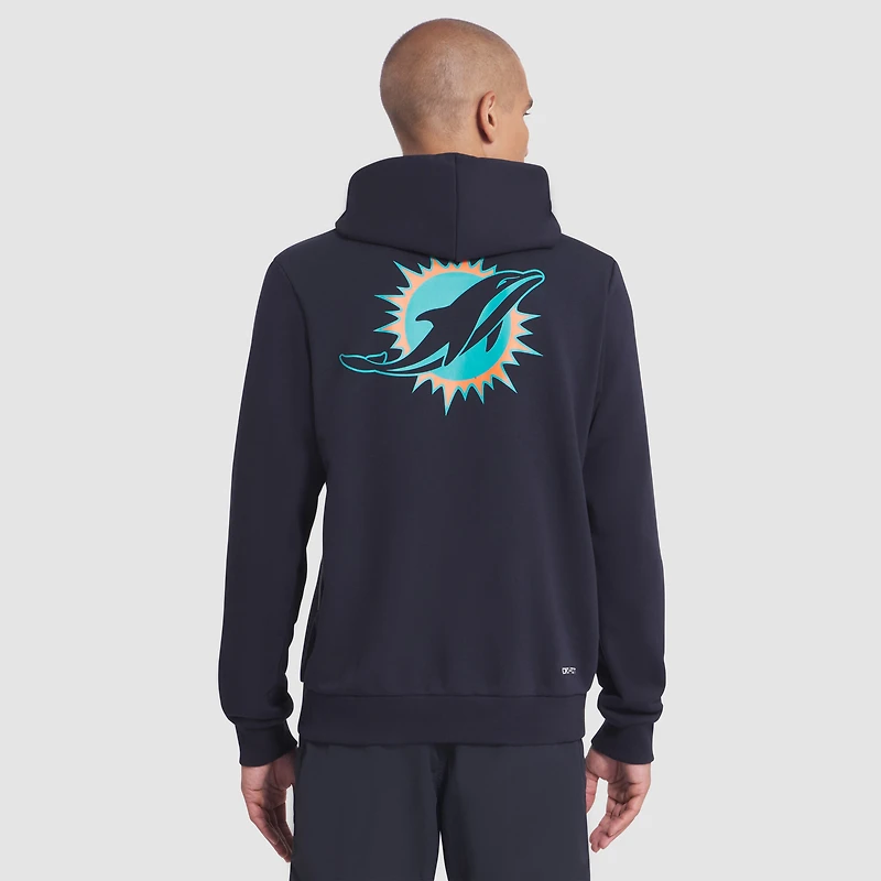 Men's Nike Pitch Blue Miami Dolphins 2025 Rivalries Collection Standard Issue Sideline Dri-FIT Hoodie