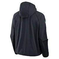 Men's Nike Pitch Blue Miami Dolphins 2025 Rivalries Collection Tech Raglan Full-Zip Jacket