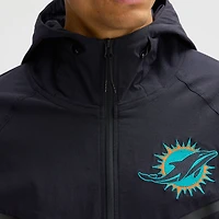 Men's Nike Pitch Blue Miami Dolphins 2025 Rivalries Collection Tech Raglan Full-Zip Jacket