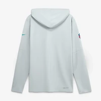 Men's Nike  Platinum Miami Dolphins Sideline Lightweight Long Sleeve Hooded Dri-FIT Top
