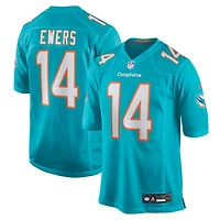 Maillot de match Nike Quinn Ewers Aqua des Dolphins Miami pour homme