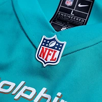 Men's Nike Quinn Ewers  Aqua Miami Dolphins Team Game Jersey