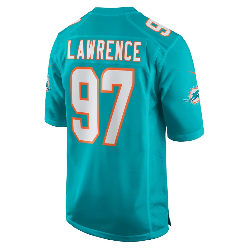 Maillot de match l'équipe Nike Rashard Lawrence Aqua pour hommes des Dolphins Miami