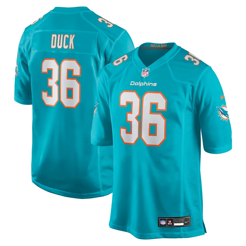 Maillot de match Nike Storm Duck Aqua Miami Dolphins pour homme