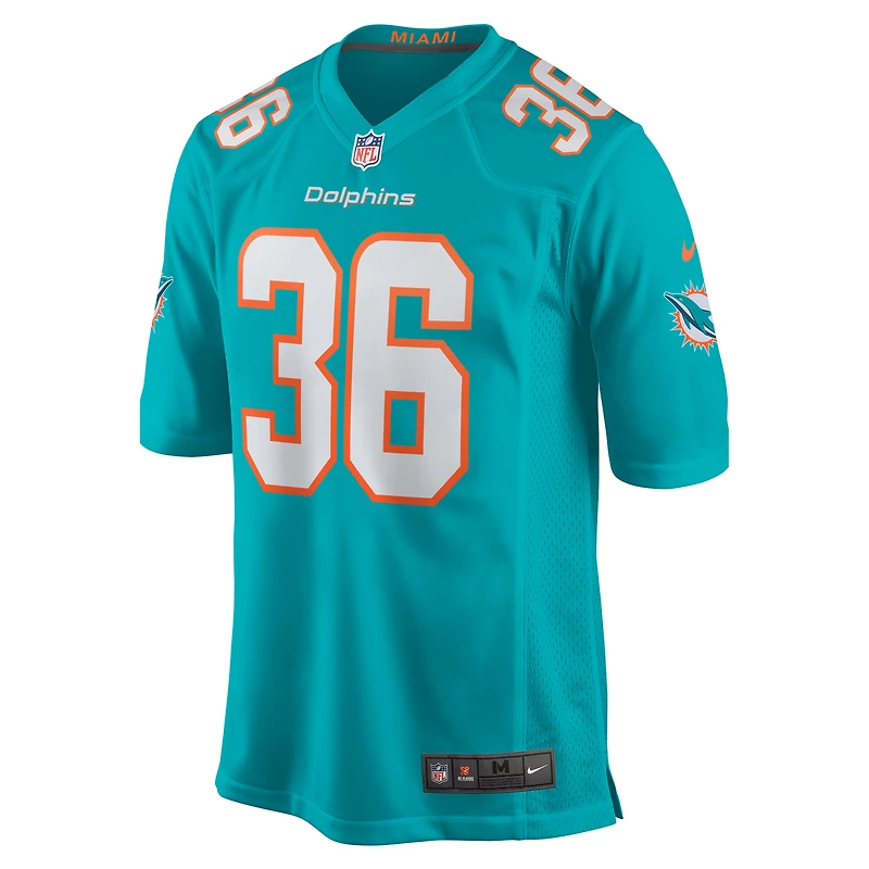 Maillot de match Nike Storm Duck Aqua Miami Dolphins pour homme